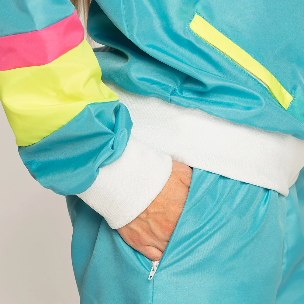 Trainingspak Retro babe neon blauw - Image 6