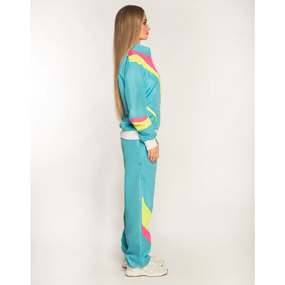 Trainingspak Retro babe neon blauw - Image 7