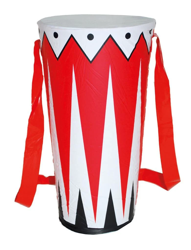 Trommel opblaasbaar rood wit