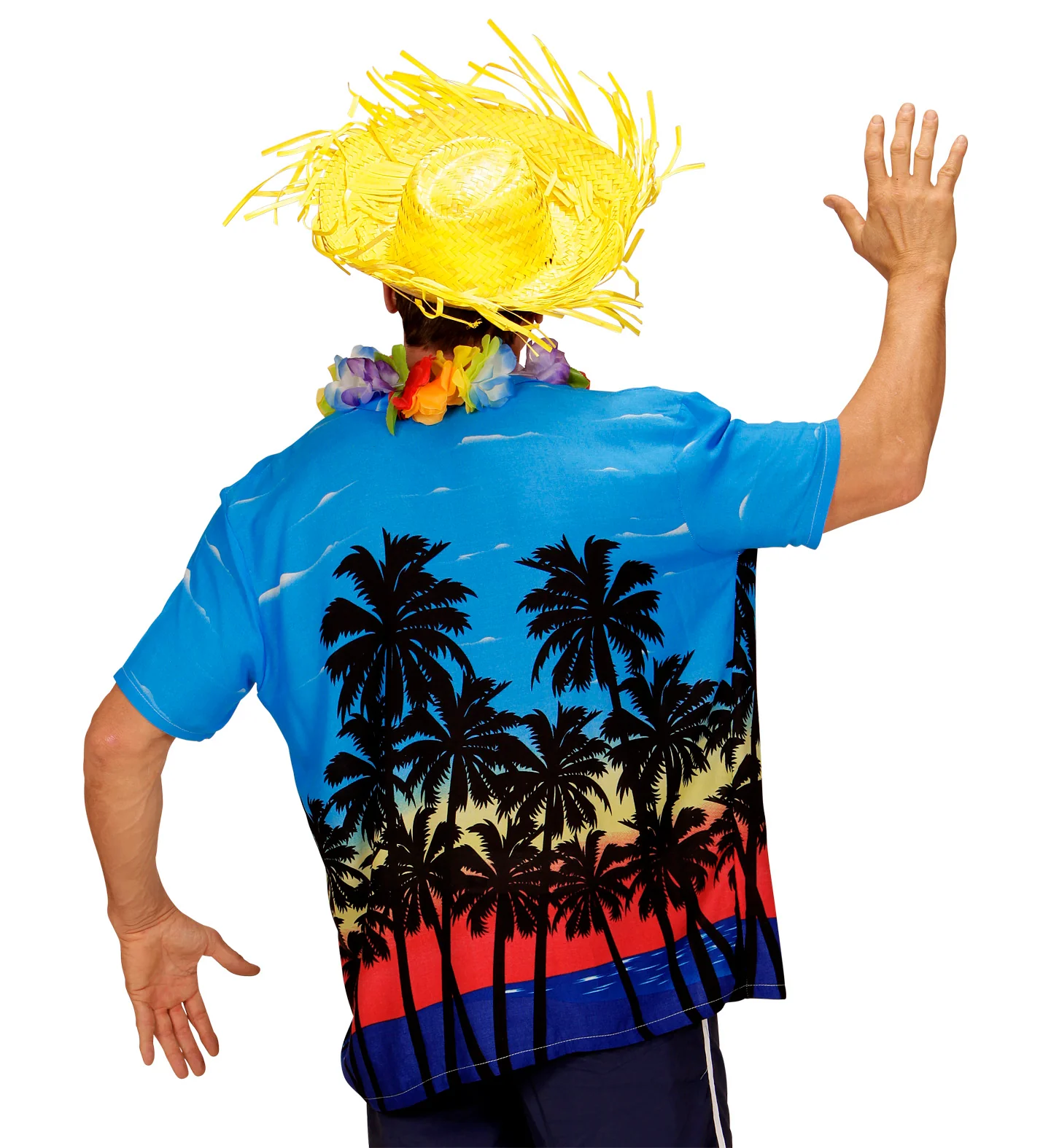 Hawaii shirt blauw palmbomen - Image 3