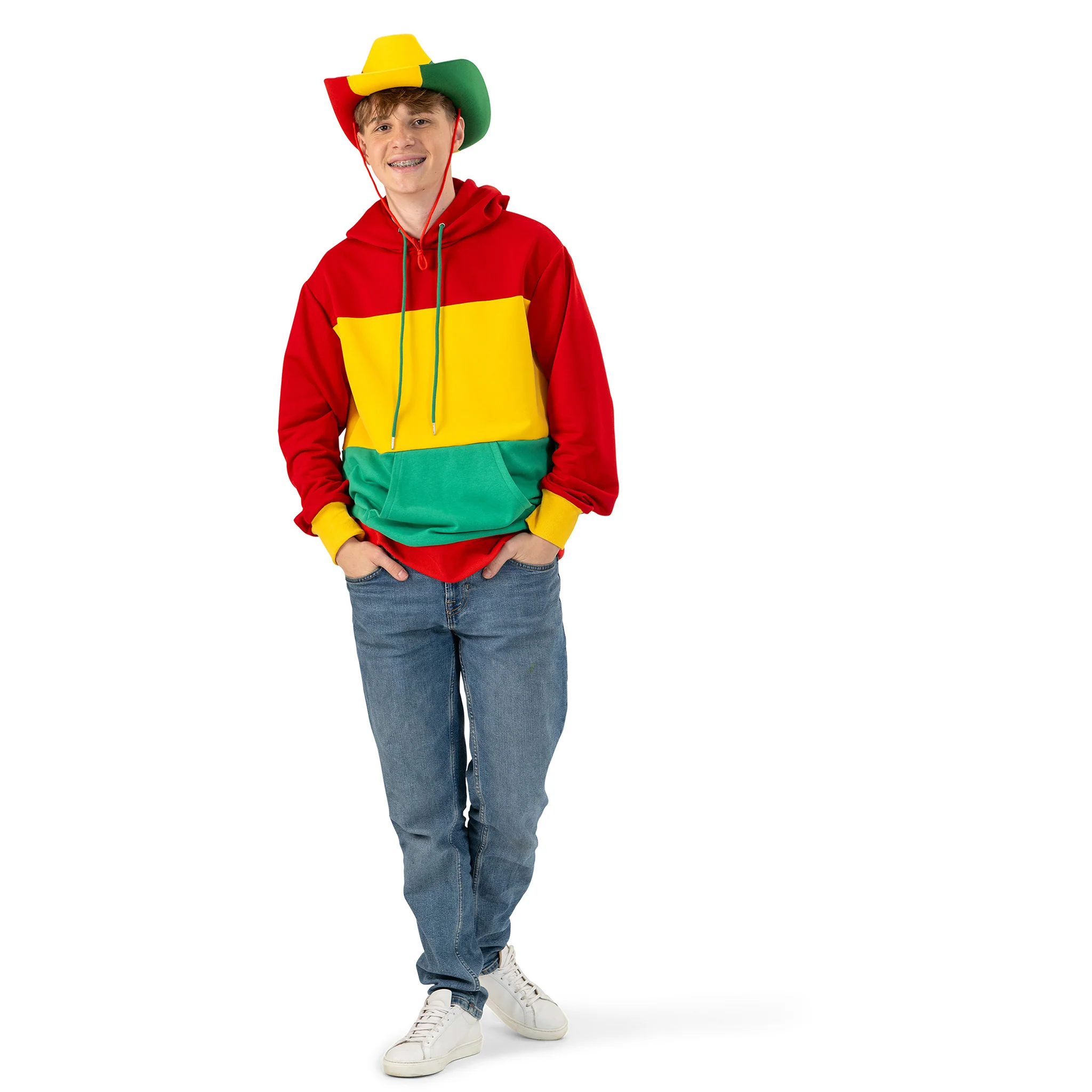 Trui rood, geel, groen volwassenen - Image 3
