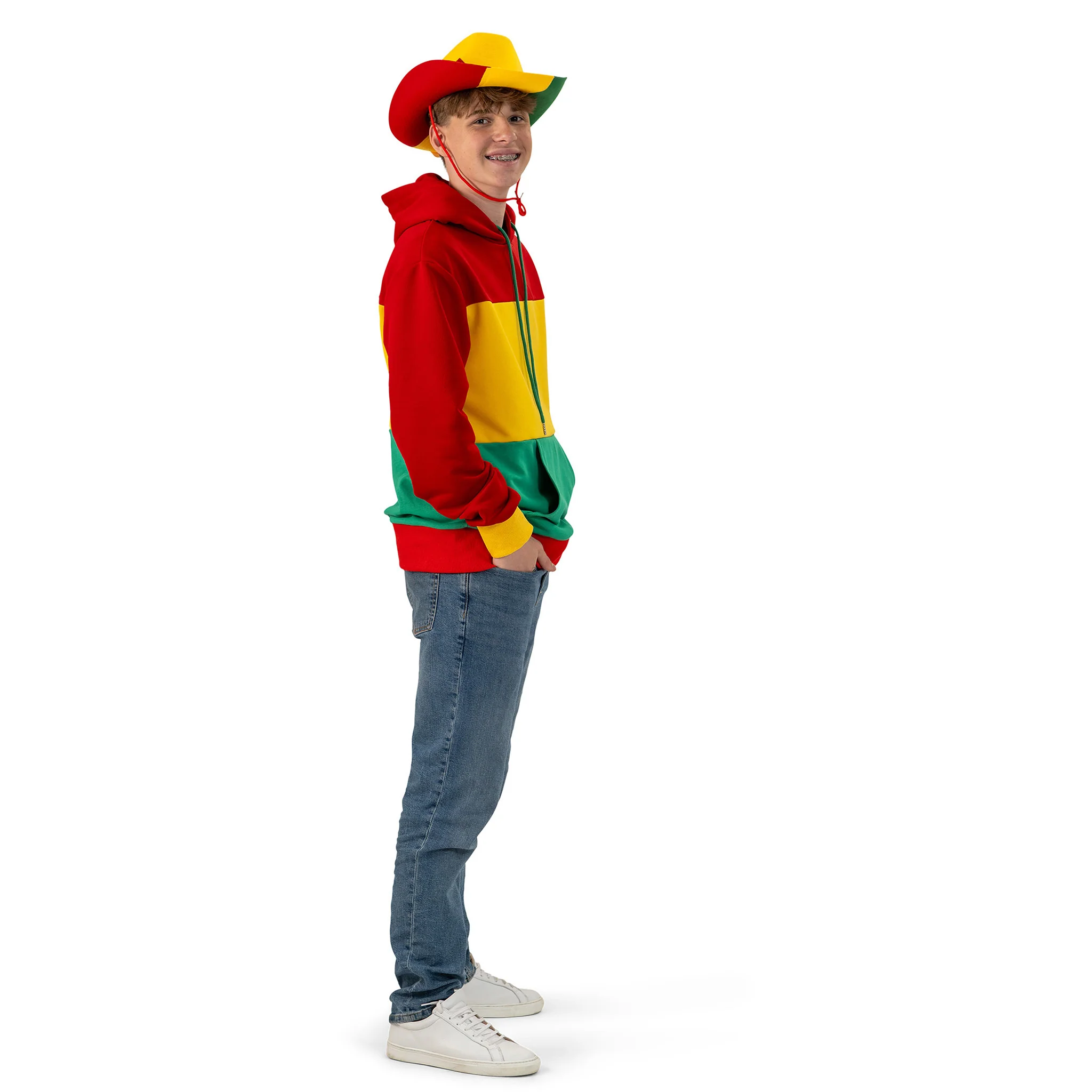 Trui rood, geel, groen volwassenen - Image 4
