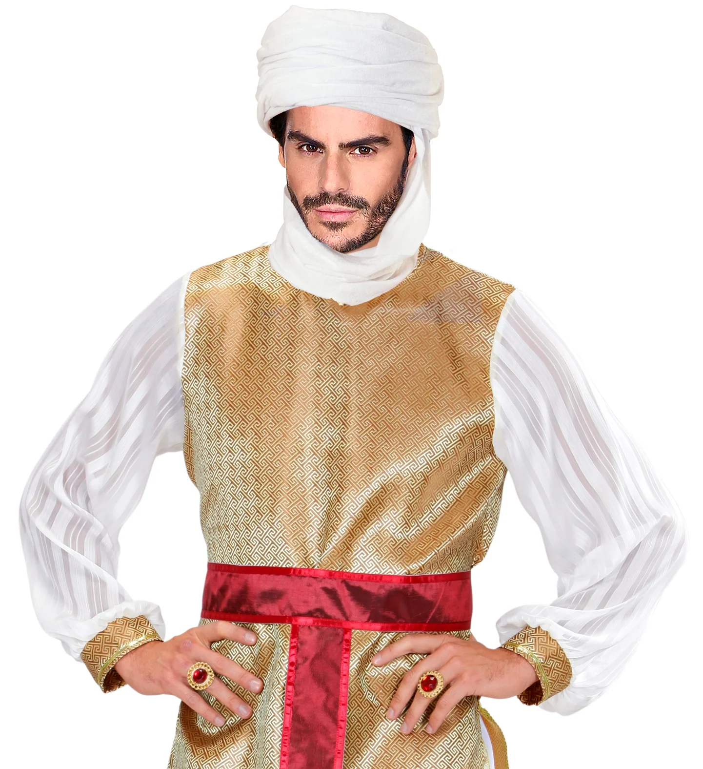Arabische tulband wit Sjeik - Image 3