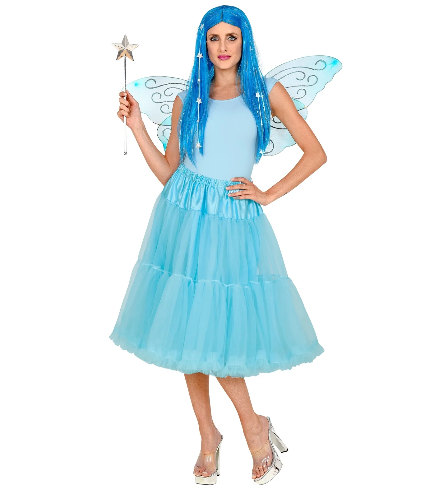 Petticoat licht blauw tule 65cm - Image 3