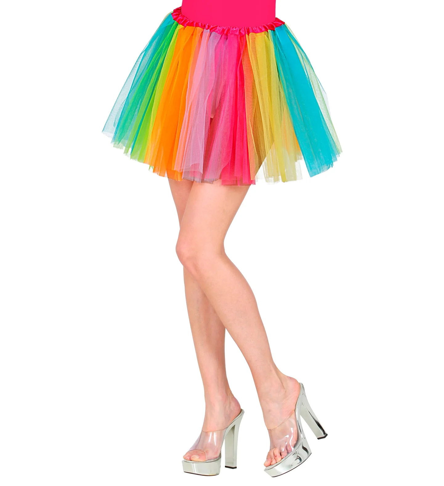 Regenboog tutu meerkleurig dames