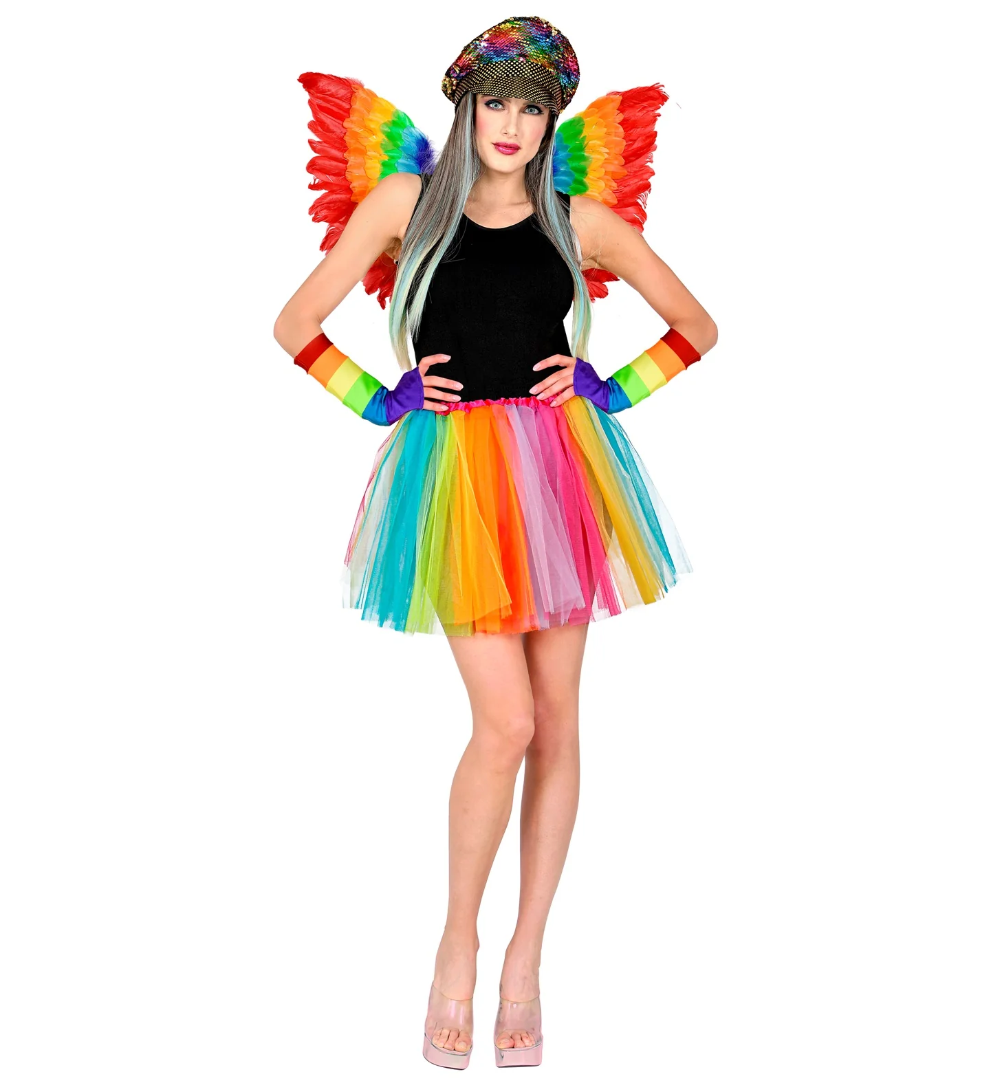 Regenboog tutu meerkleurig dames - Image 3