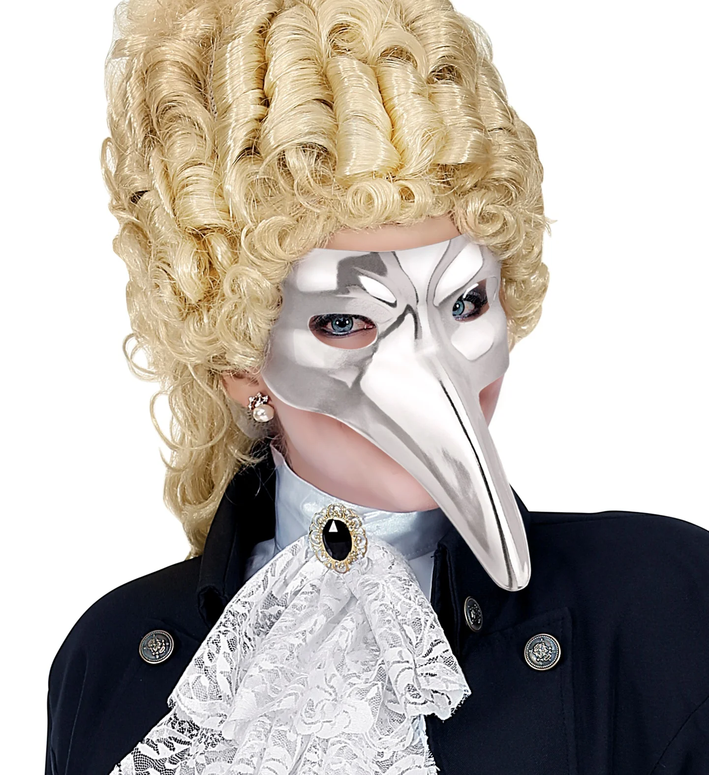 Venetiaans snavel masker zilver - Image 3