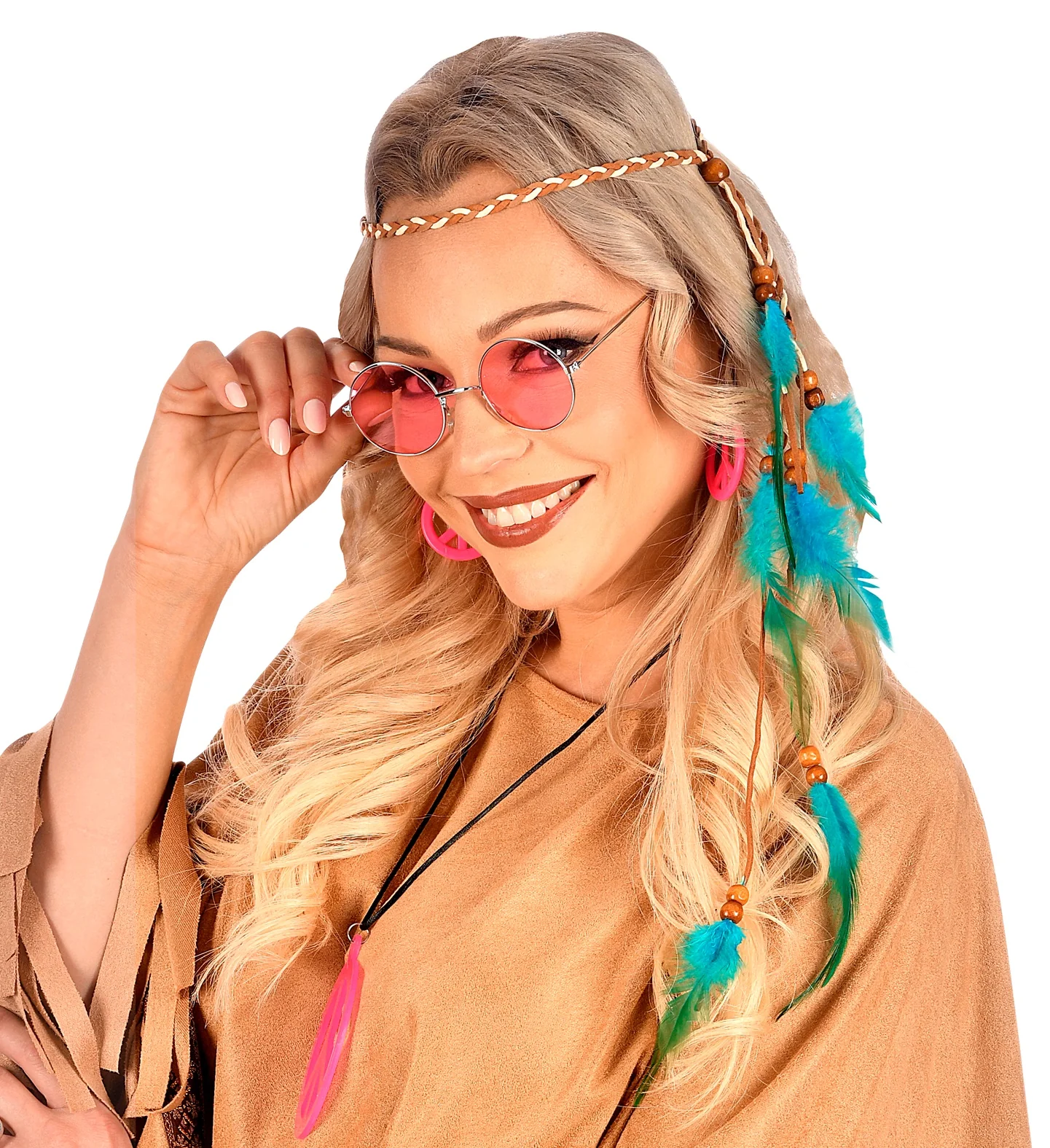Indianen hoofdband met veren - Image 2