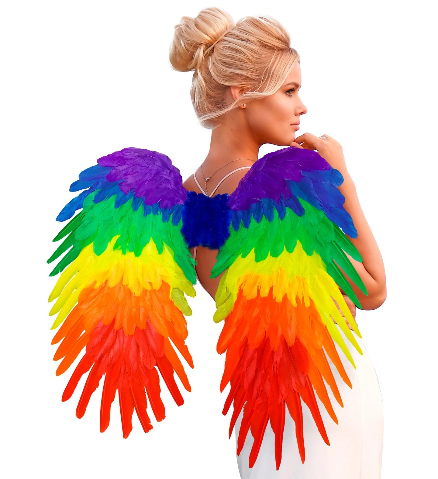 Veren vleugels regenboog opvouwbaar 80x60 cm - Image 3