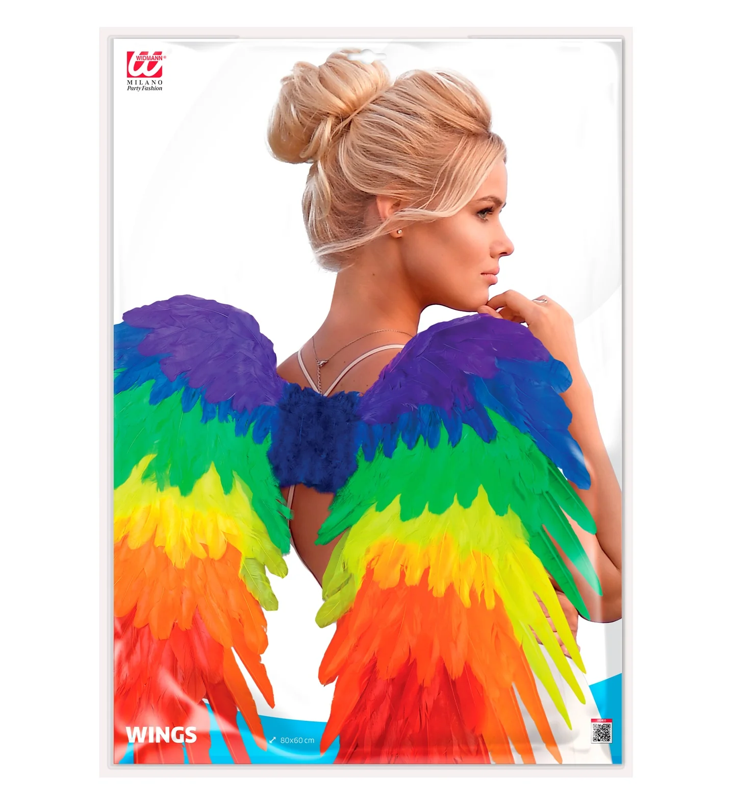 Veren vleugels regenboog opvouwbaar 80x60 cm - Image 4