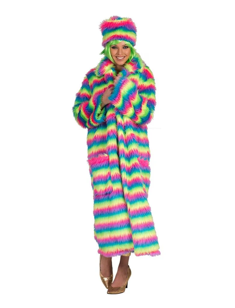Verkleed jas in regenboog kleuren