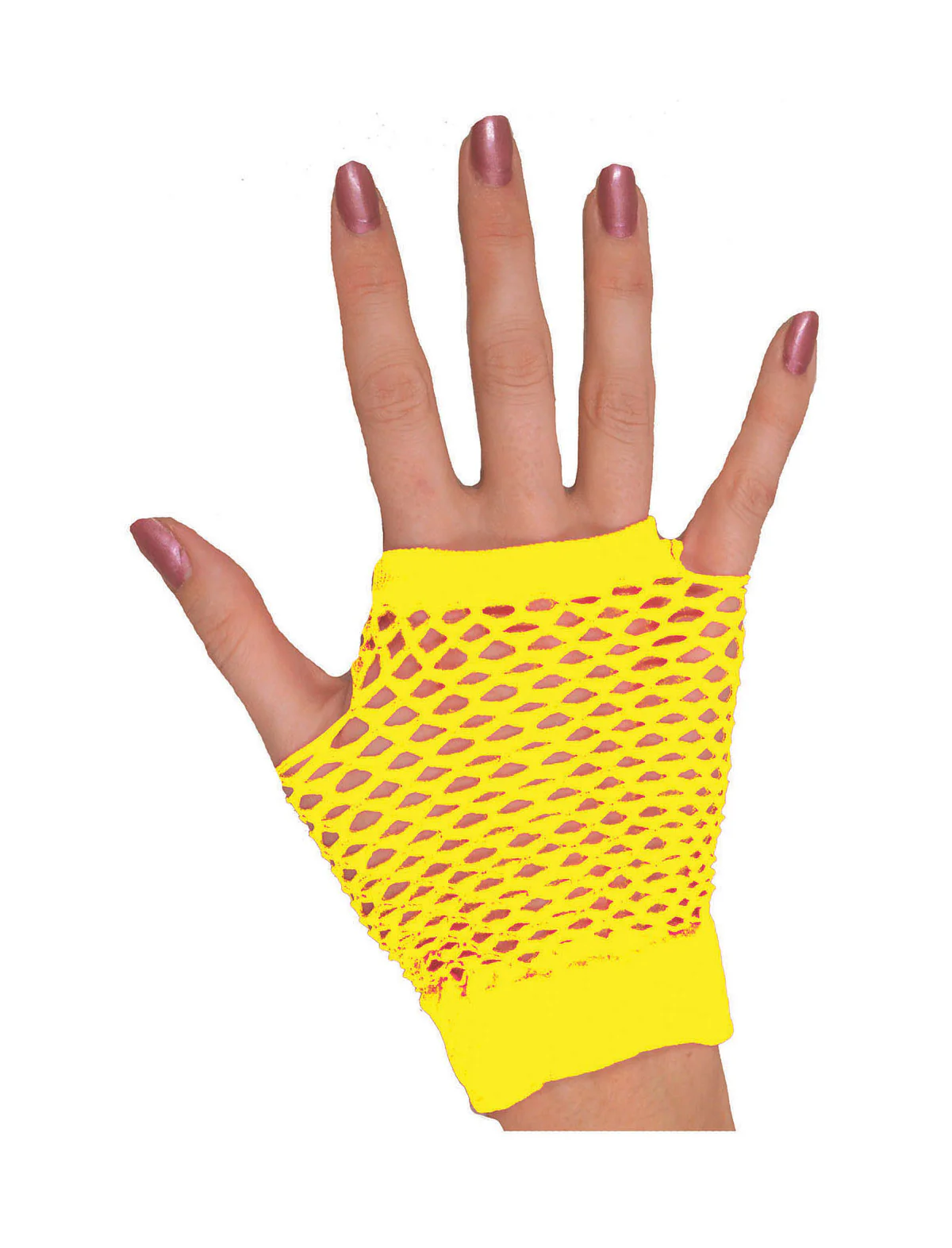 Vingerloze nethandschoenen Evi neon geel - Image 2