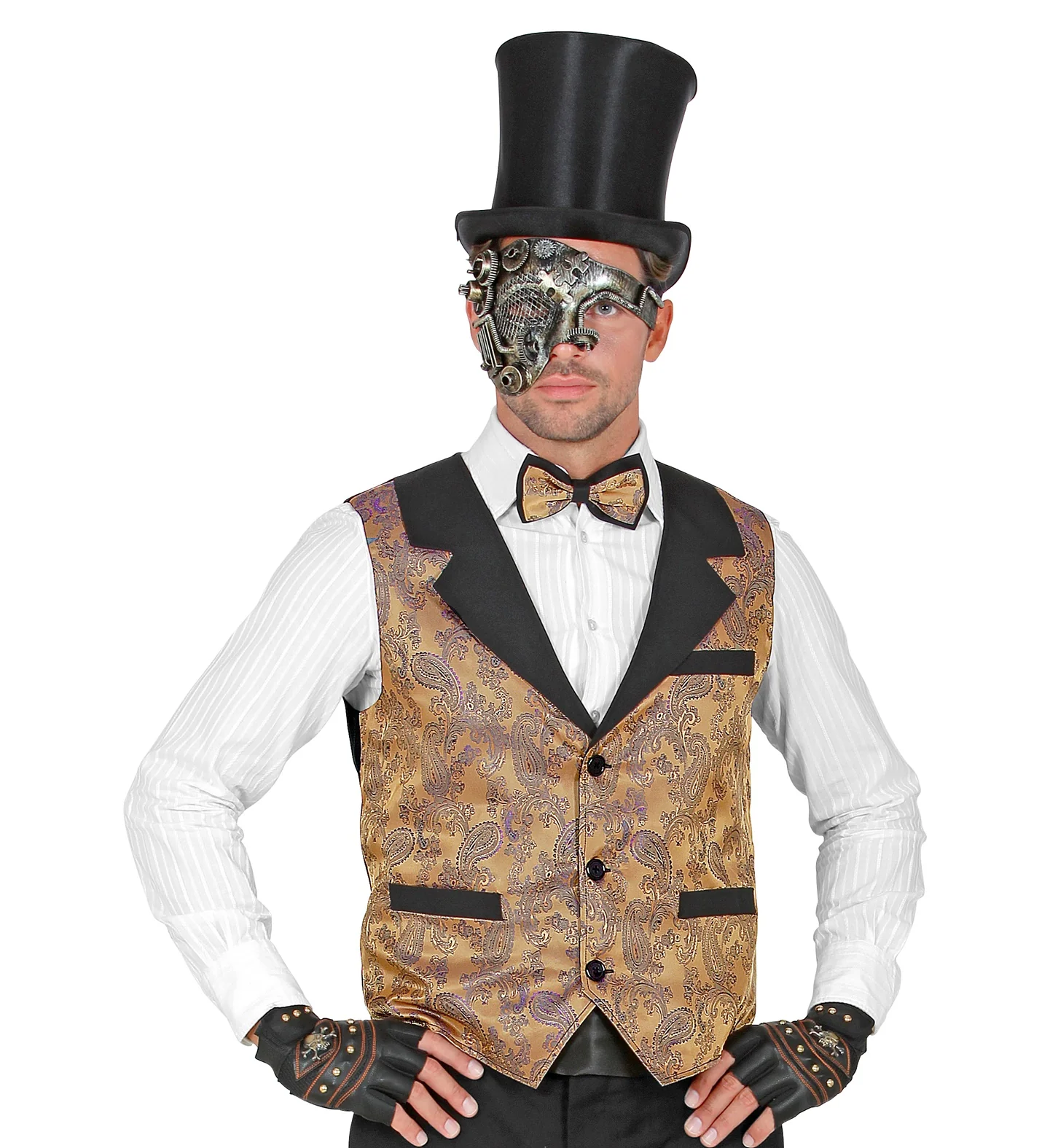 Vest bruin vintage steampunk - Image 2