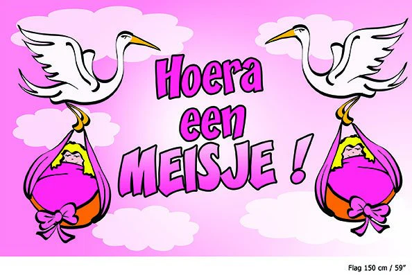 Vlag hoera een meisje - Image 2