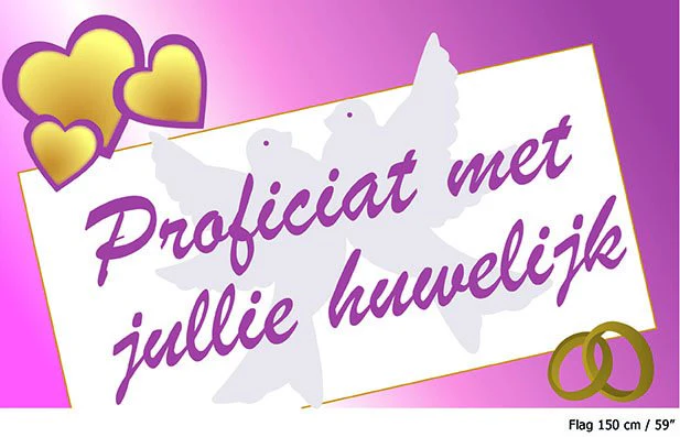 Vlag proficiat met jullie huwelijk - Image 2