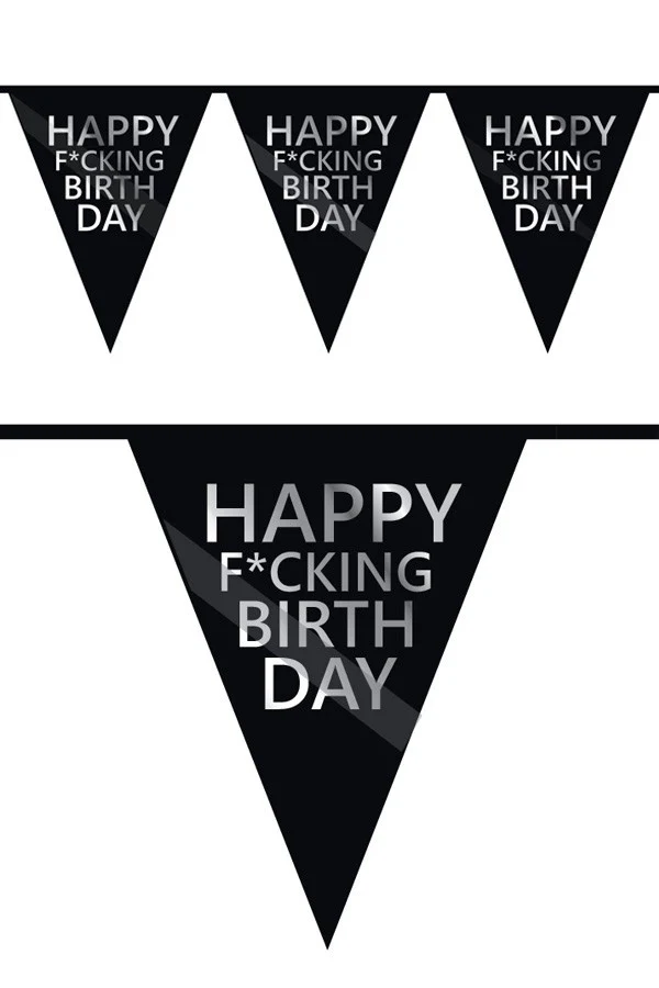 Vlaggenlijn HAPPY F*CKING BIRTHDAY 6 meter