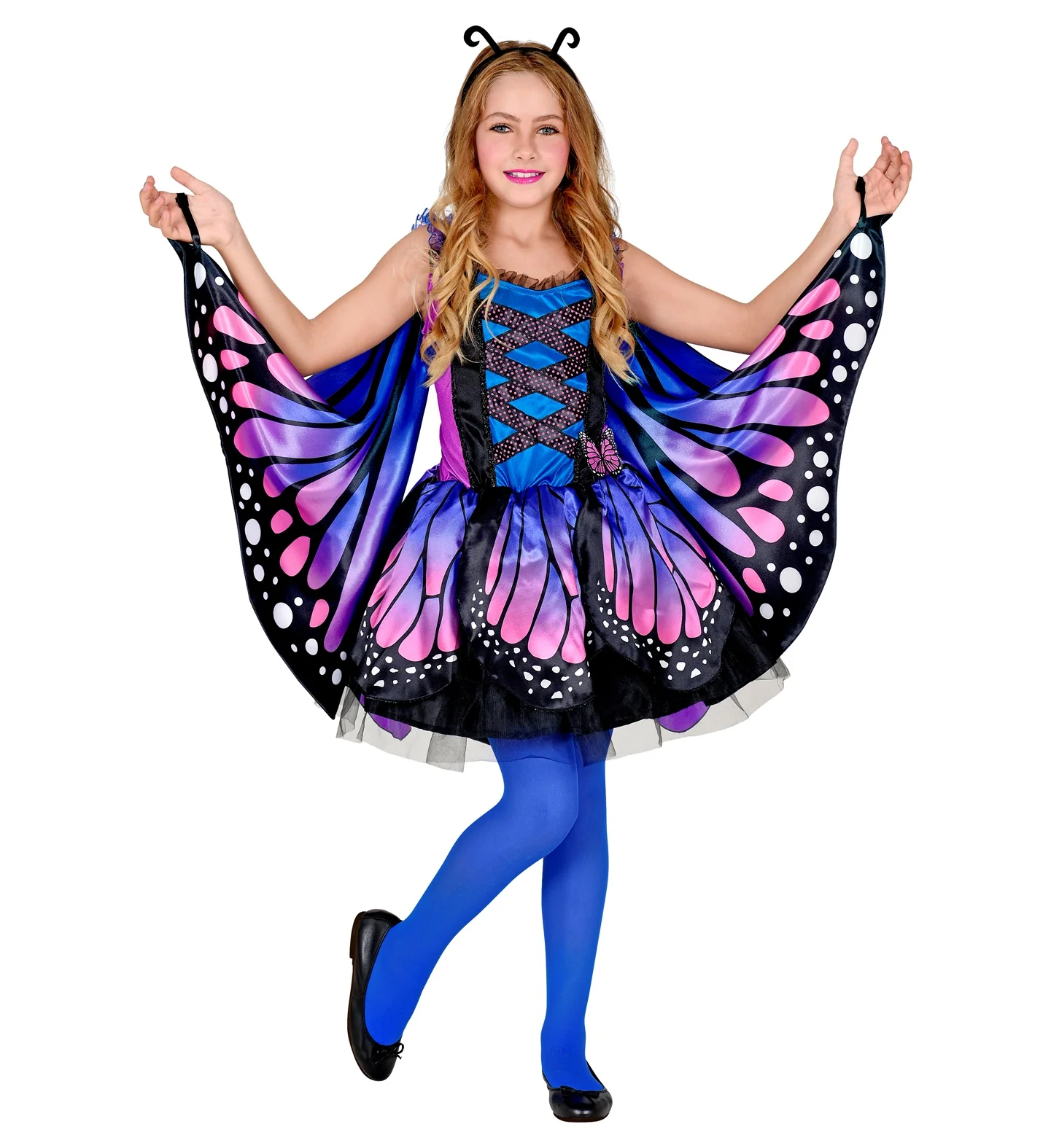 Vlinder kostuum kinderen blauw paars - Image 2