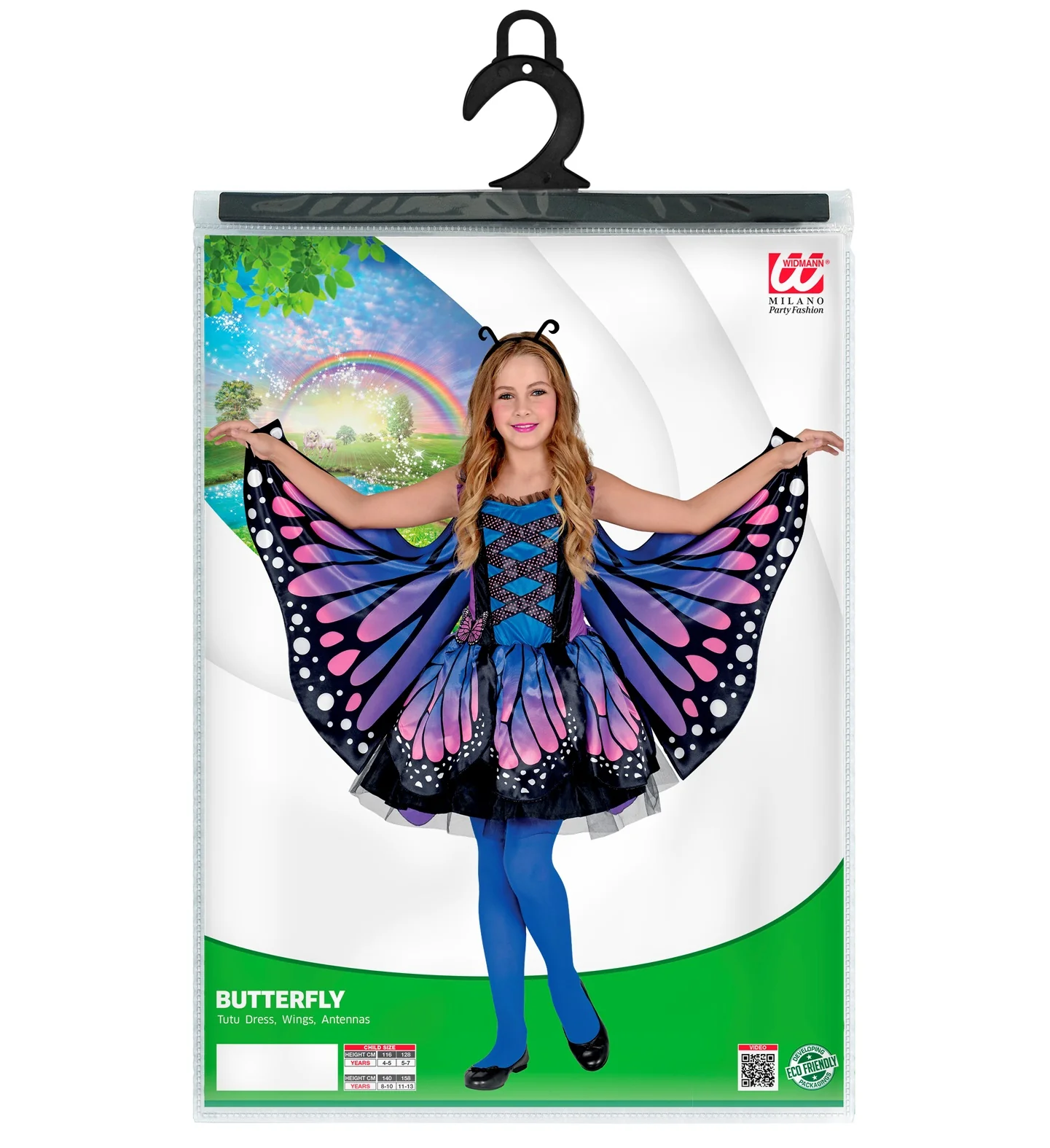 Vlinder kostuum kinderen blauw paars - Image 4