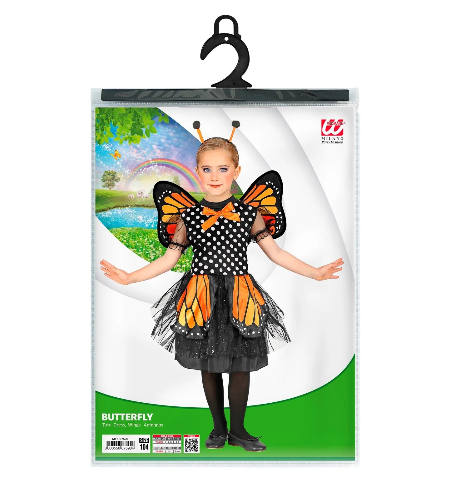 Vlinder kostuum zwart kinderen - Image 3