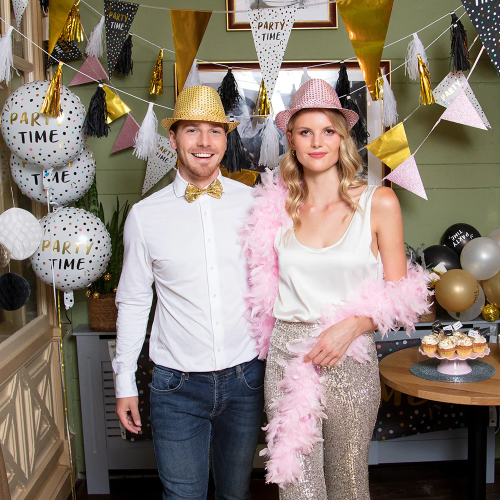 Vlinderstrik goud pailletten glitter - Image 3