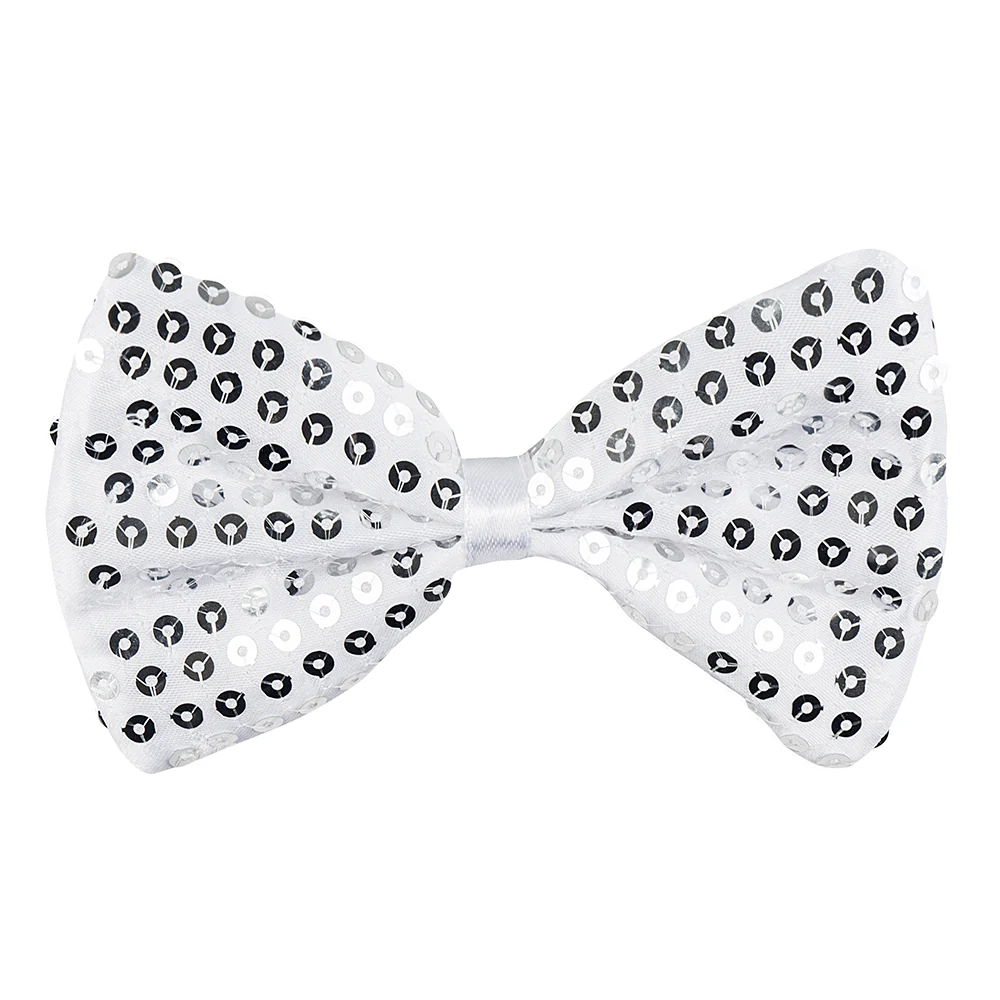Vlinderstrik zilver pailletten glitter