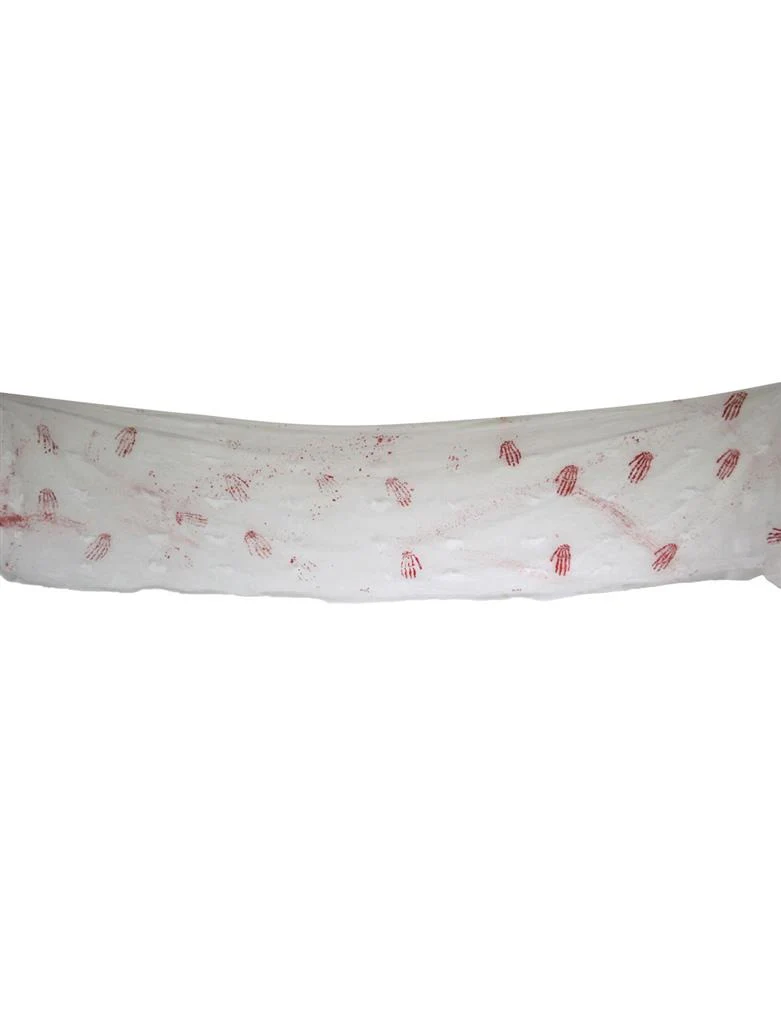 Wanddoek decoratie bloederige handen 4m