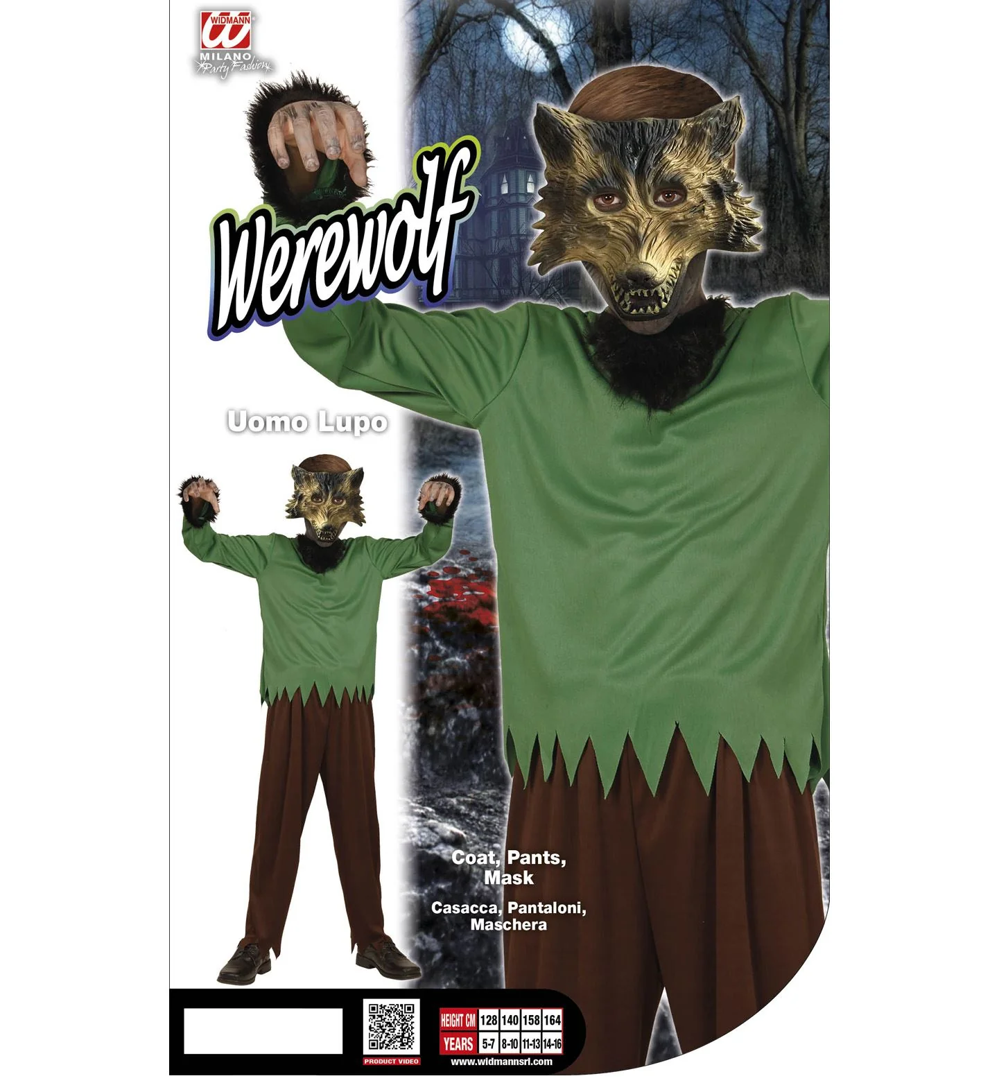 Weerwolf pakken met masker - Image 3