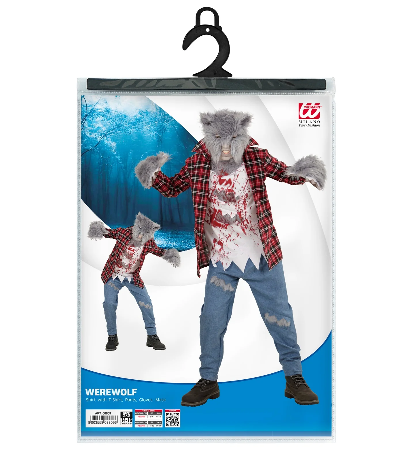 Weerwolven pakken met masker voor kids - Image 4