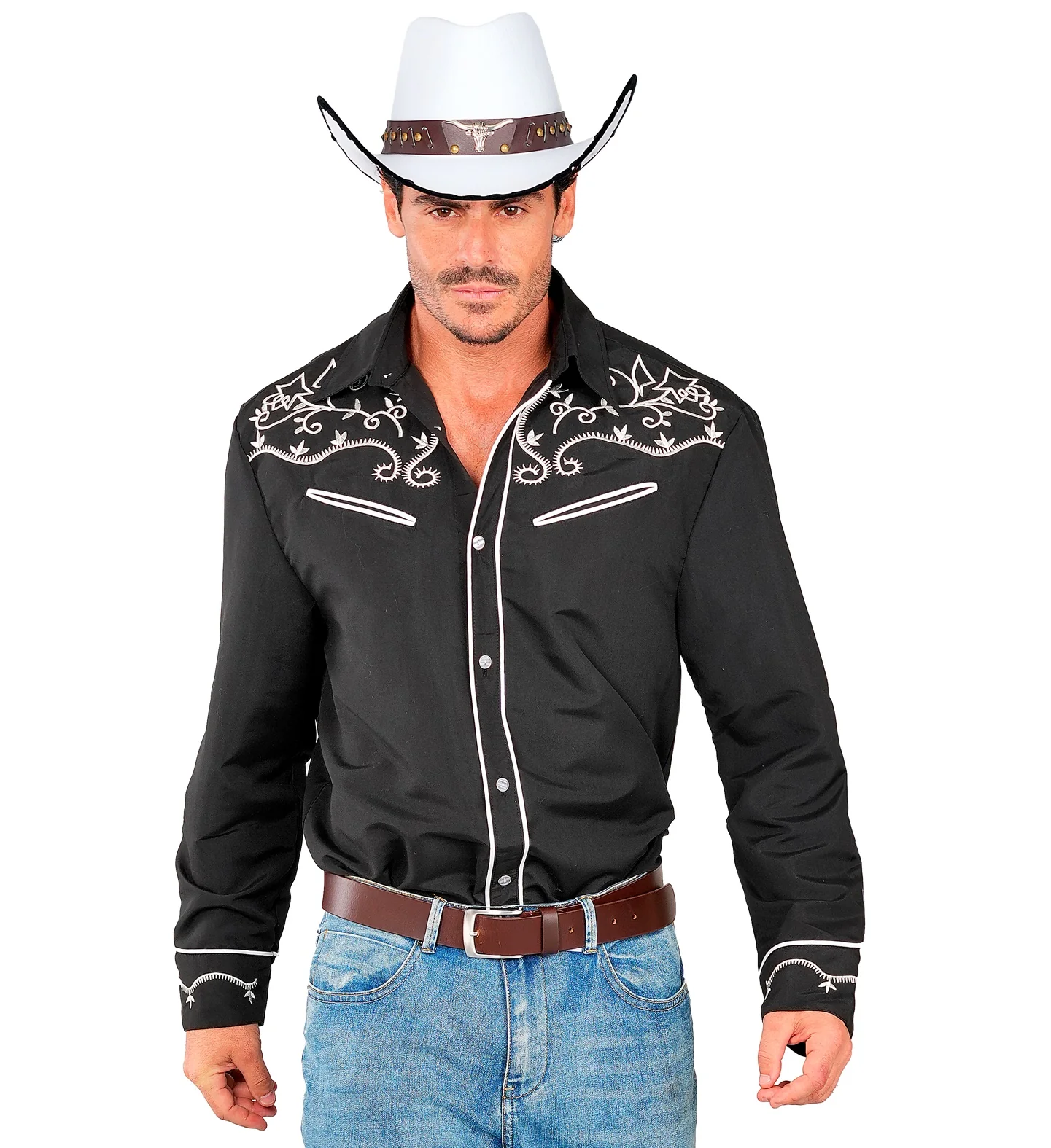 Western cowboy shirt zwart Ringo - Image 3
