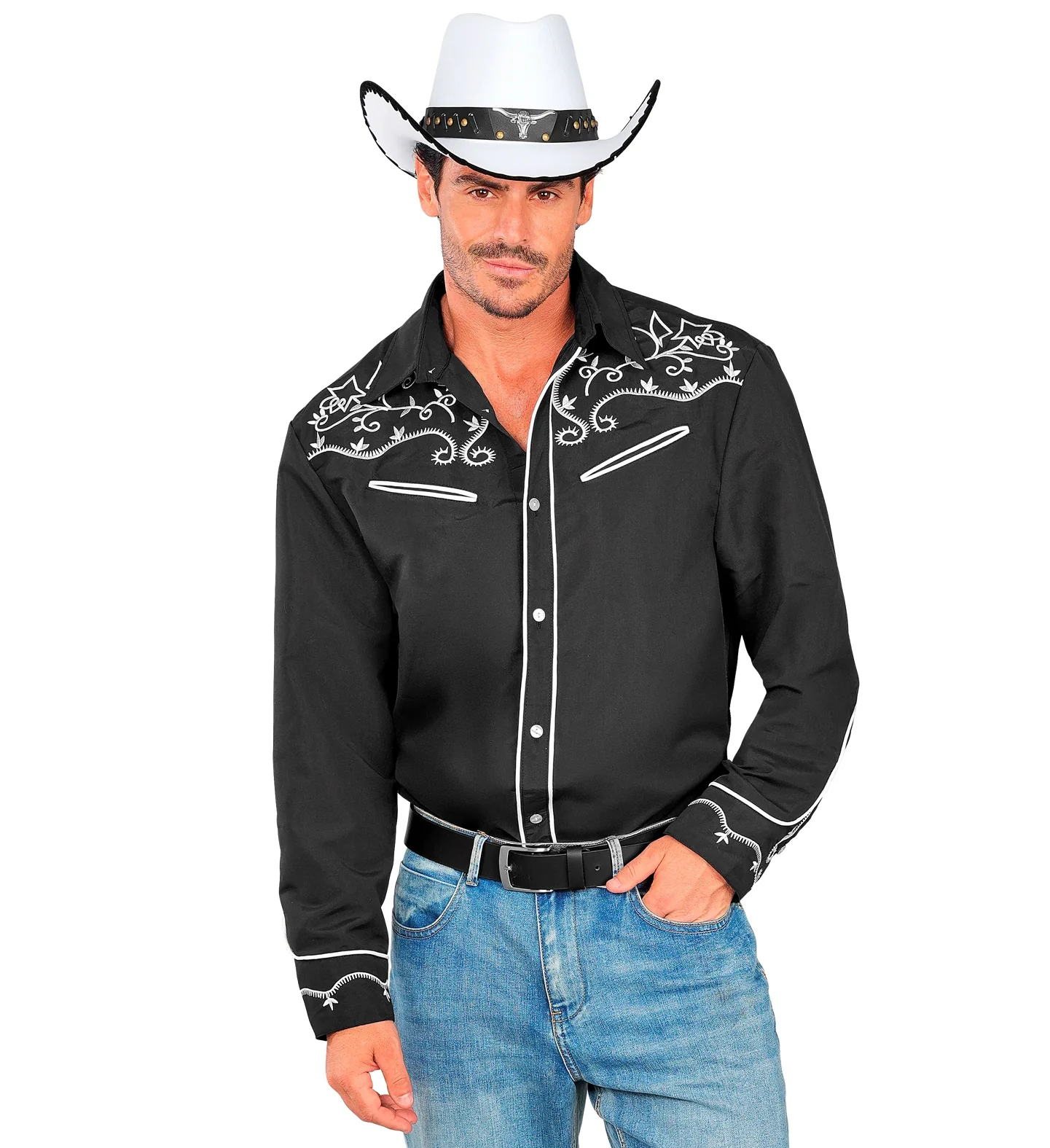 Western cowboy shirt zwart Ringo - Image 5