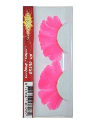 Roze Wimpers van veren