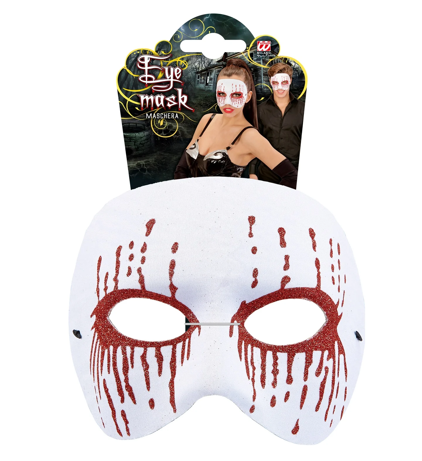 Wit psychomasker met bloedende ogen - Image 4