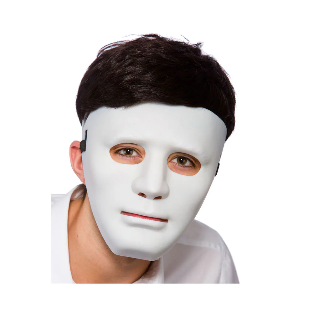 Wit robot masker plastic