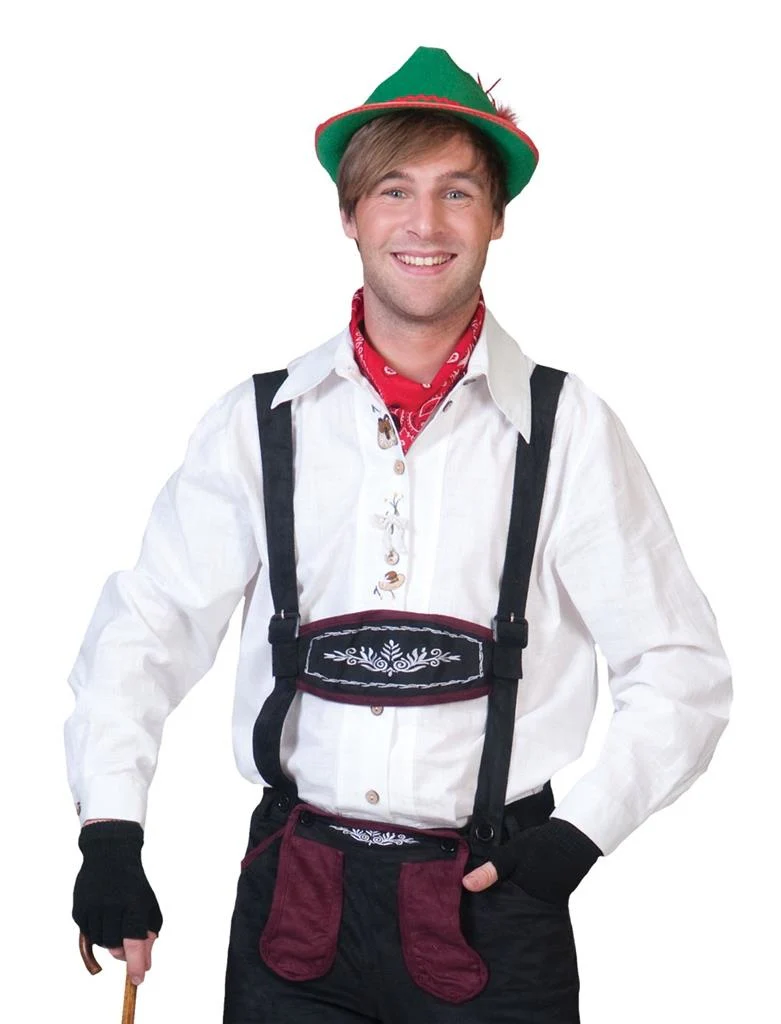Witte Alpine shirtjes voor lederhosen