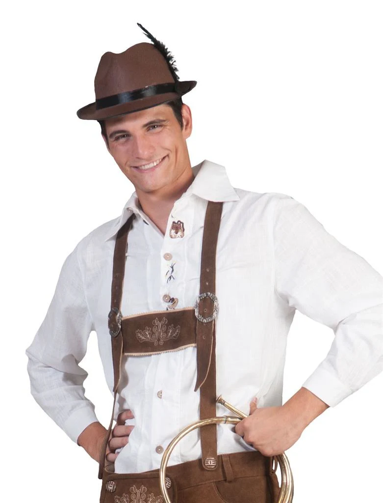 Witte Alpine shirtjes voor lederhosen - Image 2