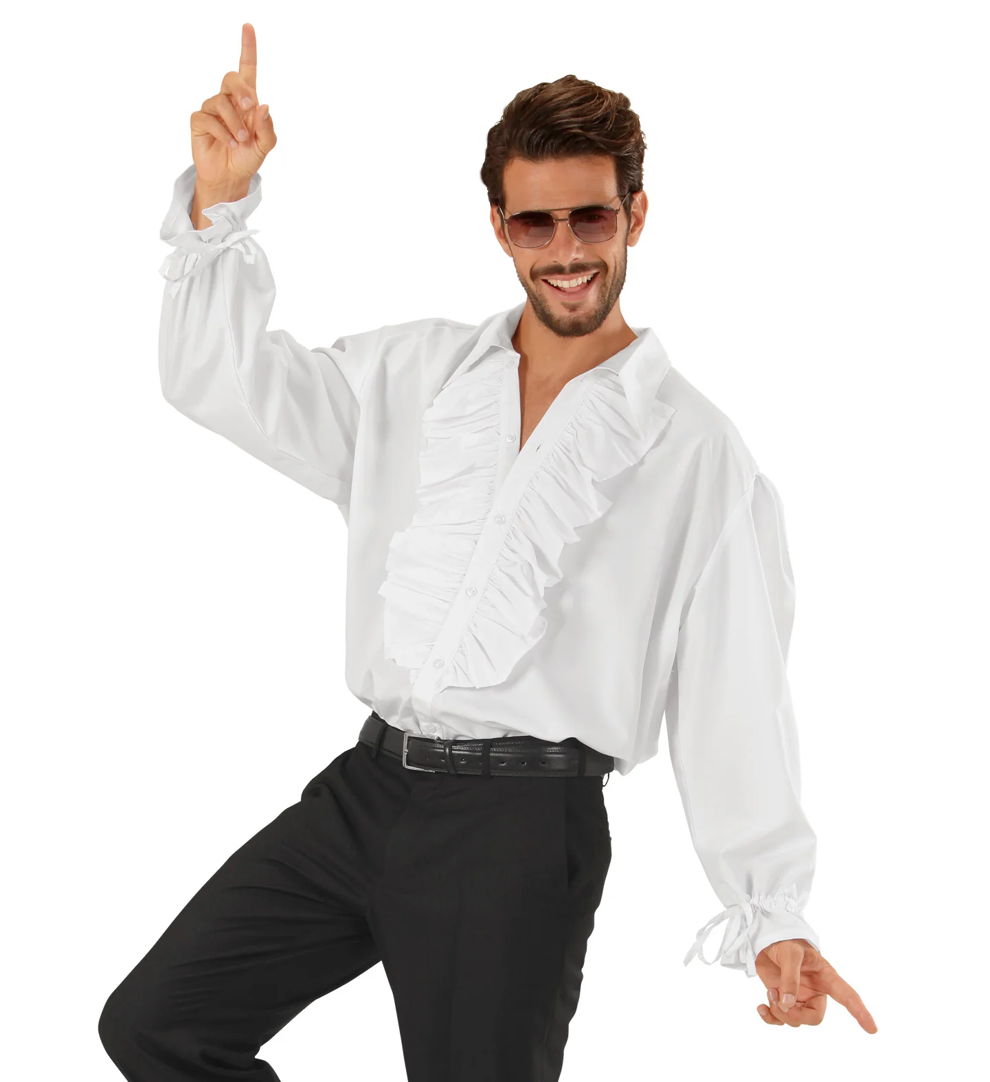 Witte blouse met ruches - Image 2
