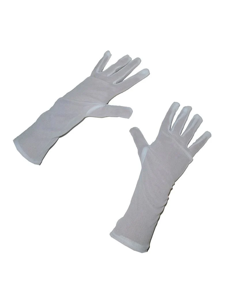 Witte handschoenen 33cm