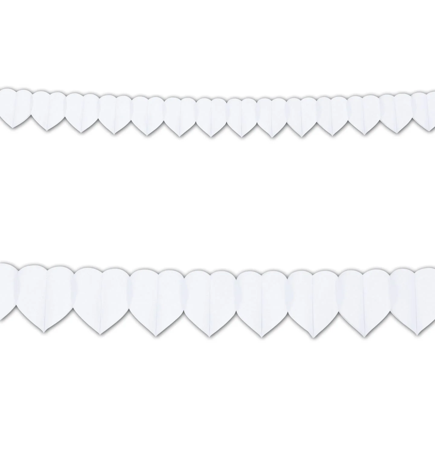 Witte hartjes slinger voor een party