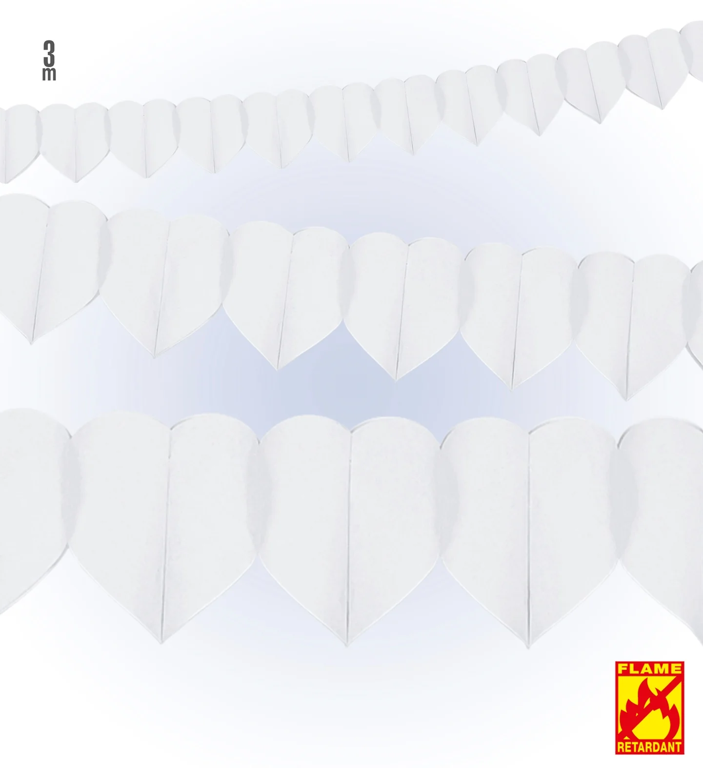 Witte hartjes slinger voor een party - Image 3