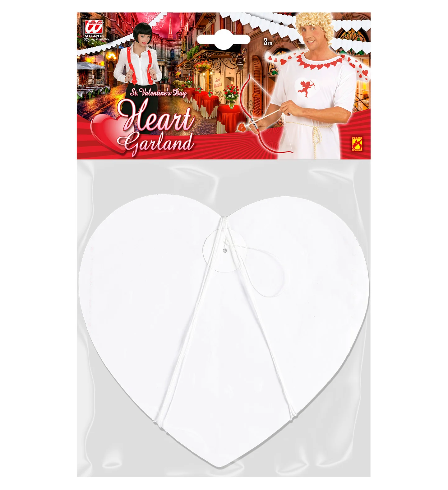 Witte hartjes slinger voor een party - Image 4