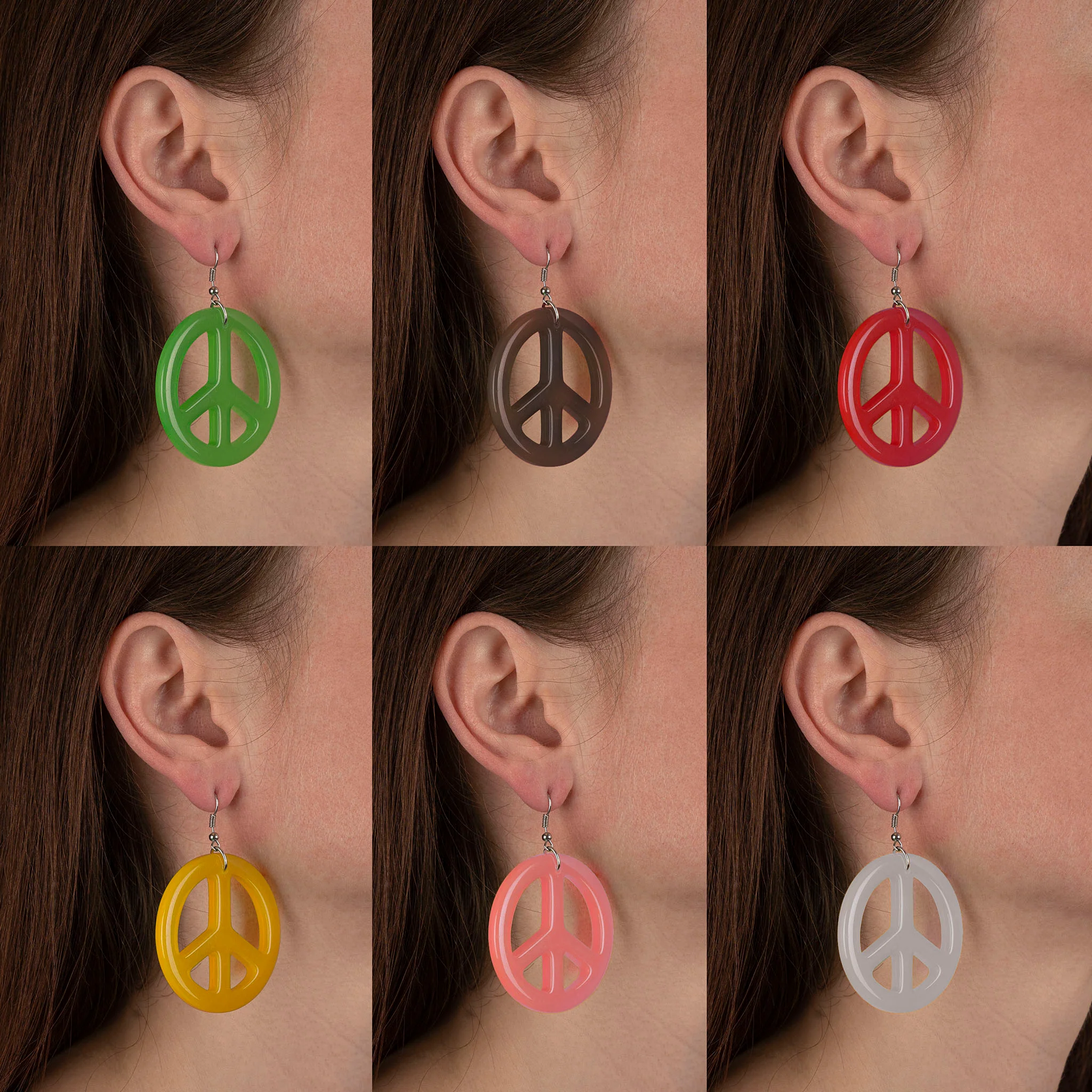 Zwarte hippie oorbellen - Image 2