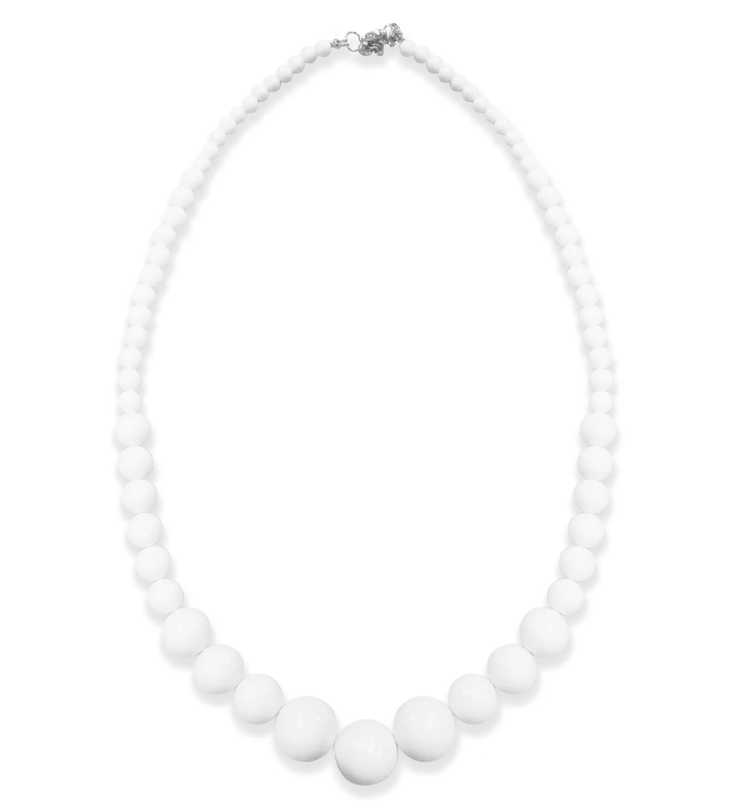 Witte ketting met kralen
