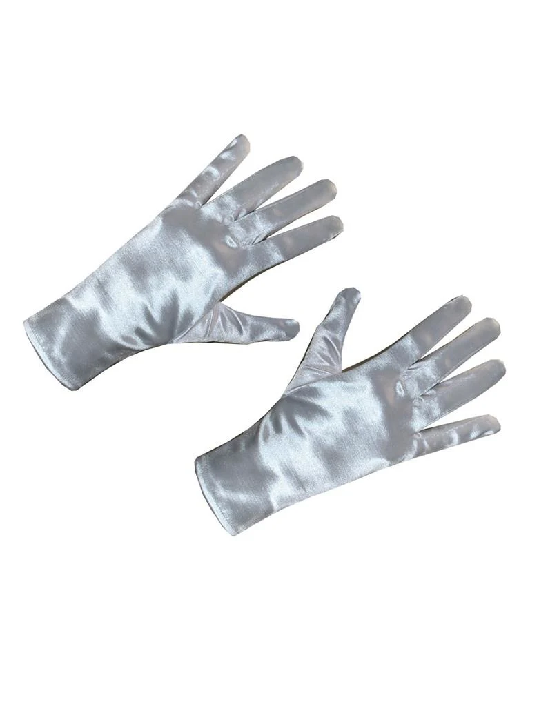 Witte satijnen handschoenen 25cm