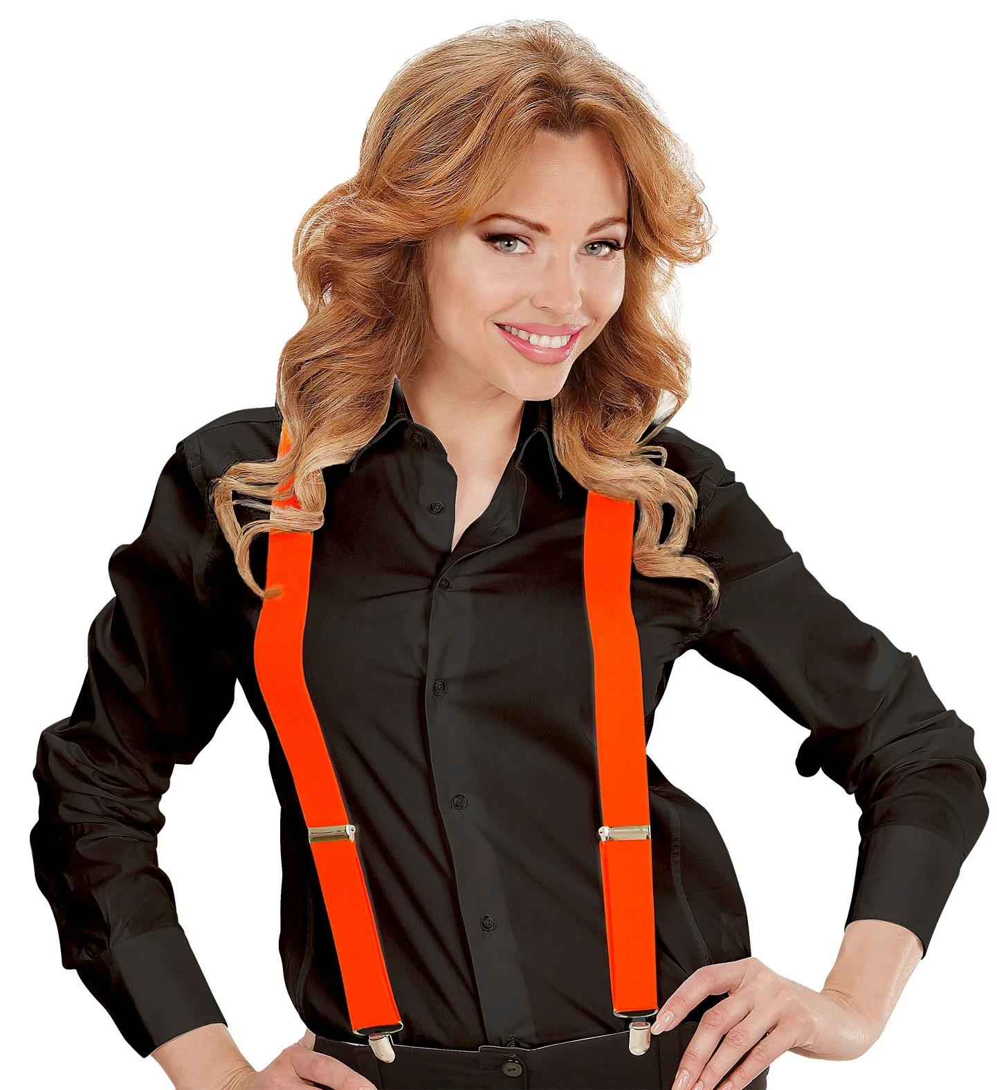 Oranje bretels luxe - Image 3