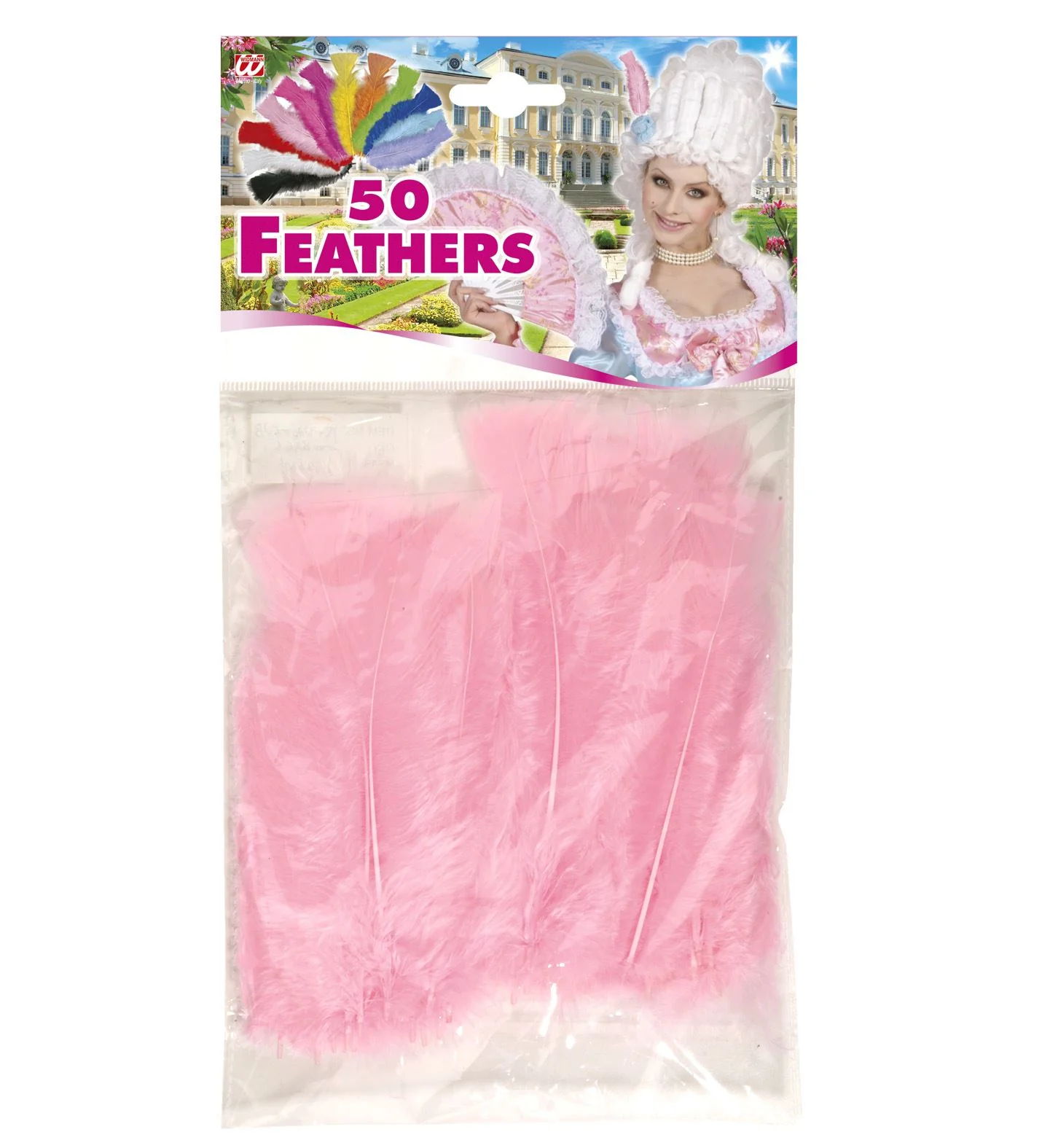 Licht roze veertjes in zakje 50 stuks - Image 4