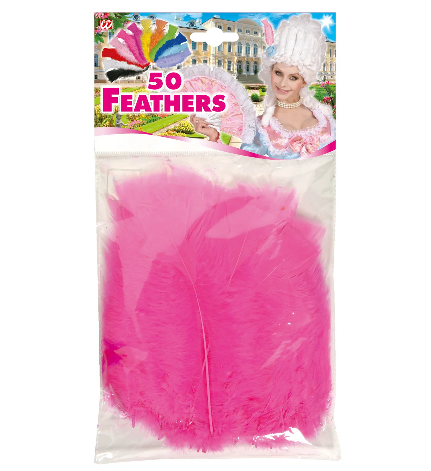 Roze veertjes in zakje met 50 stuks - Image 2