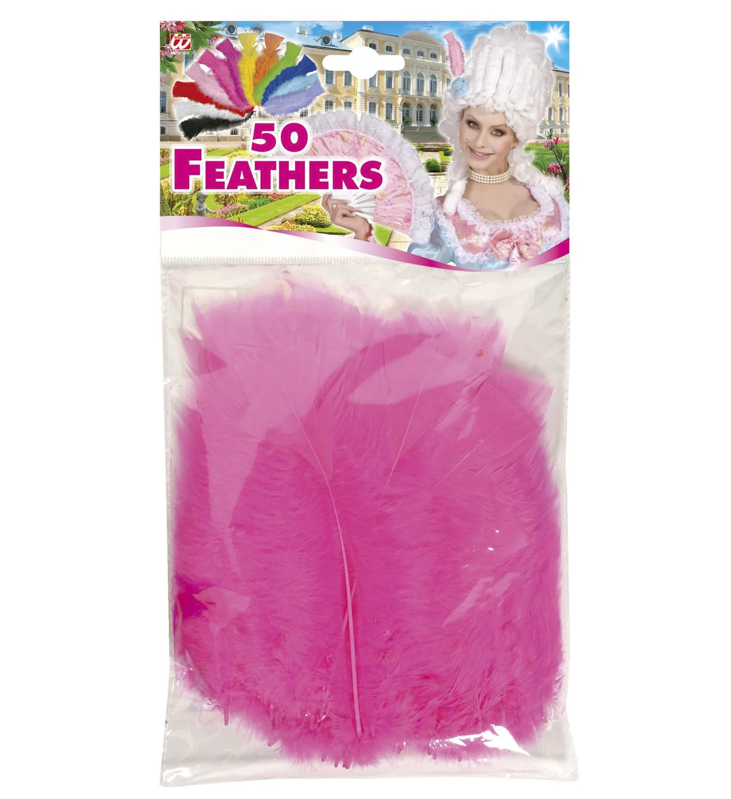 Roze veertjes in zakje met 50 stuks - Image 3