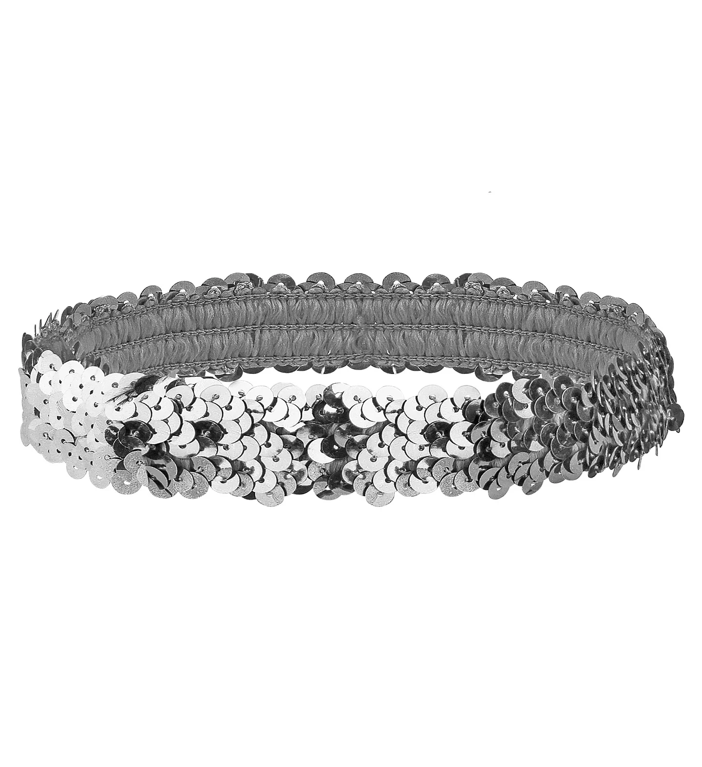 Zilveren Charleston hoofdband pailletten