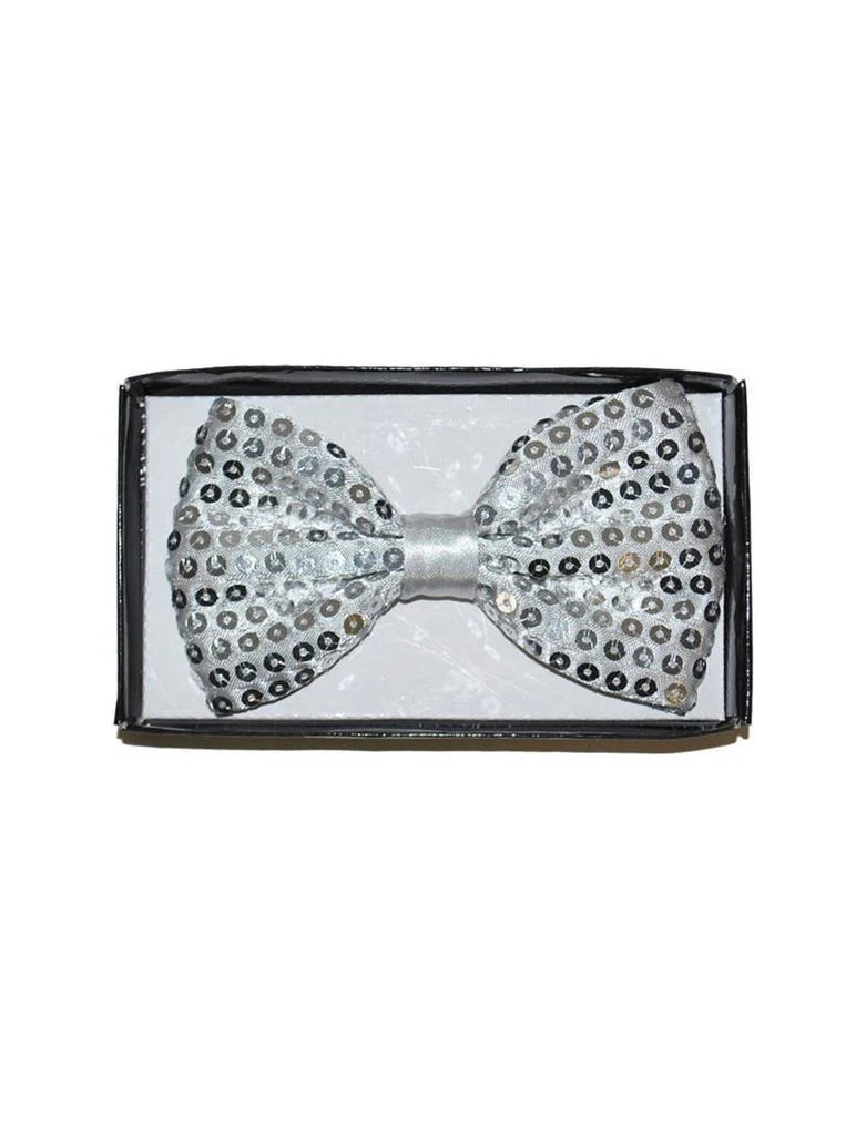 Zilveren disco glitter strik met pailletten - Image 4