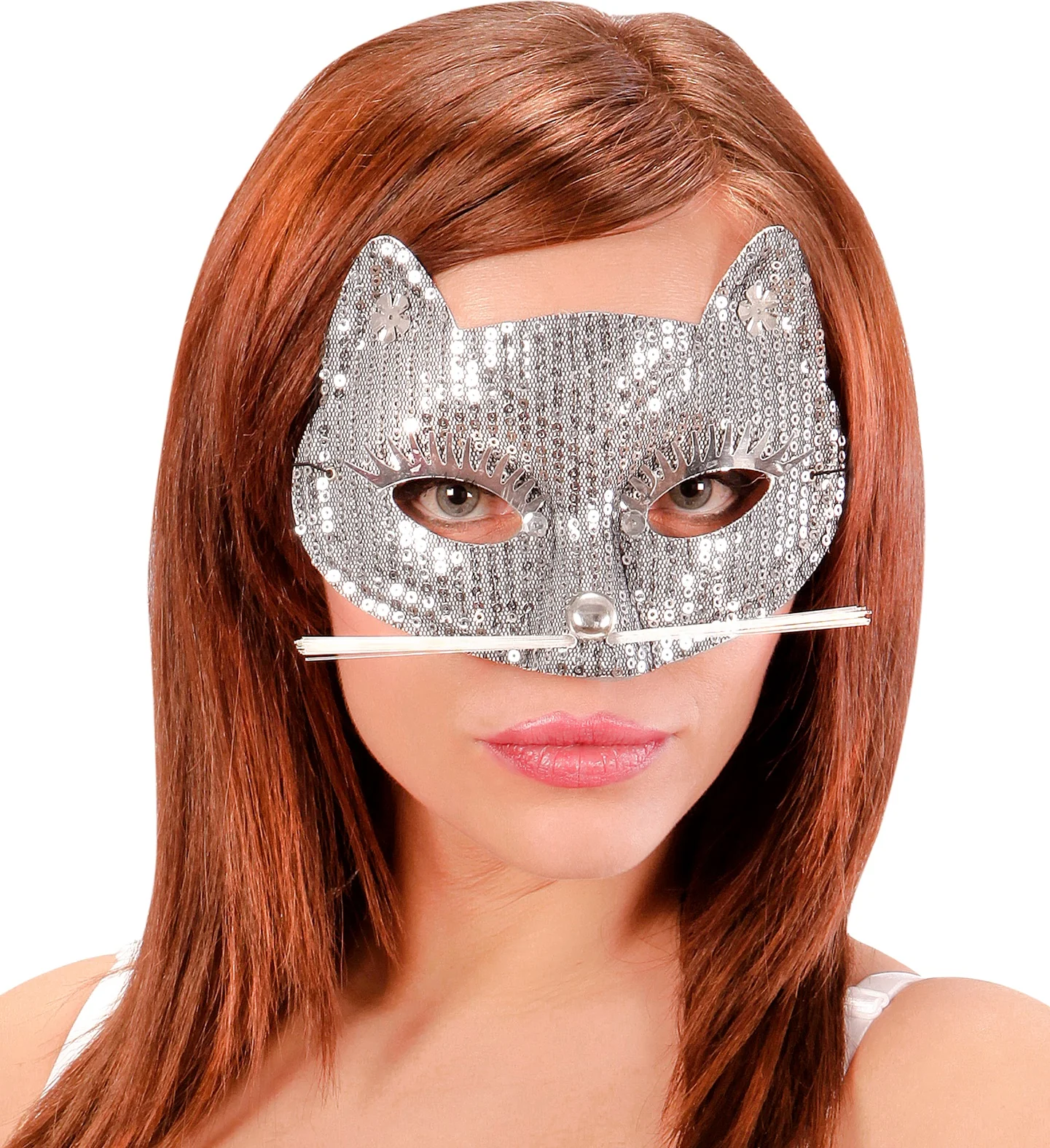 Zilveren kater oogmaskers - Image 2